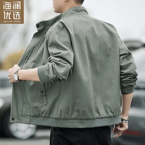 海澜优选 海澜之家旗下品牌夹克男外套春秋季新款国潮男装联名商务休闲衣服透气时尚立领上衣