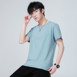 雾卡【纯棉2件】短袖t恤男纯棉半截袖衣服圆领休闲潮印花胖青年大码青少年夏季体恤汗衫