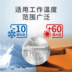 松下（Panasonic）CR2032进口纽扣电池3V适用手表电脑主板汽车钥匙遥控器电子秤小米盒子CR2032