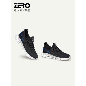【商场同款】Zero零度休闲男鞋 新品透气飞织鞋子男士防滑轻便网面运动休闲鞋