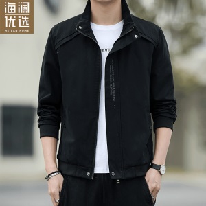 海澜优选 海澜之家旗下品牌夹克男外套春秋季新款国潮男装联名商务休闲衣服透气时尚立领上衣