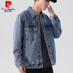 皮尔卡丹 pierre cardin 牛仔夹克男