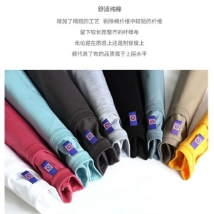 雾卡【纯棉2件】短袖t恤男纯棉半截袖衣服圆领休闲潮印花胖青年大码青少年夏季体恤汗衫