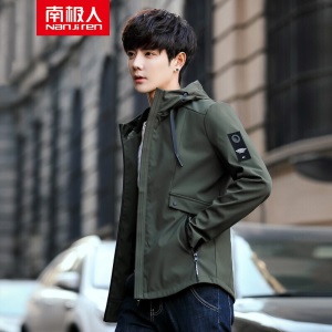 南极人夹克外套男春季男装外衣男士时尚休闲连帽夏季男生帅气外套学生外套春秋上衣男生帅气时尚春装衣服