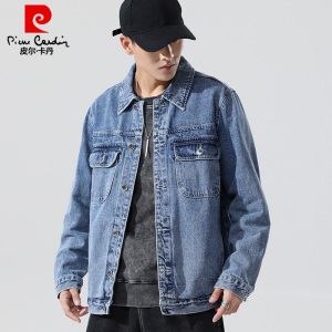 皮尔卡丹 pierre cardin 牛仔夹克男