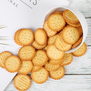 比比赞日式小圆饼干1kg多口味海盐饼干零食休闲食品整箱约24包