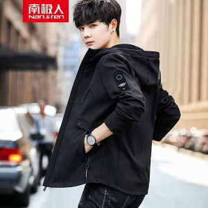 南极人夹克外套男春季男装外衣男士时尚休闲连帽夏季男生帅气外套学生外套春秋上衣男生帅气时尚春装衣服