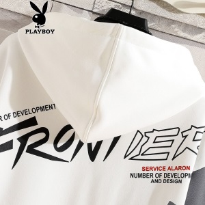 花花公子 卫衣男连帽套装春季潮流韩版休闲外套春夏季带帽开衫新款春秋季青少年学生情侣装两件装男装衣服