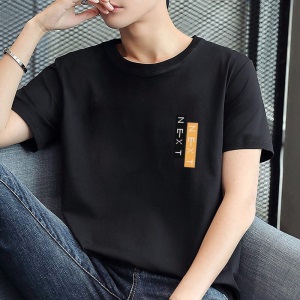 啄木鸟（TUCANO）短袖t恤男 圆领印花纯棉T恤休闲百搭打底衫衣服男装